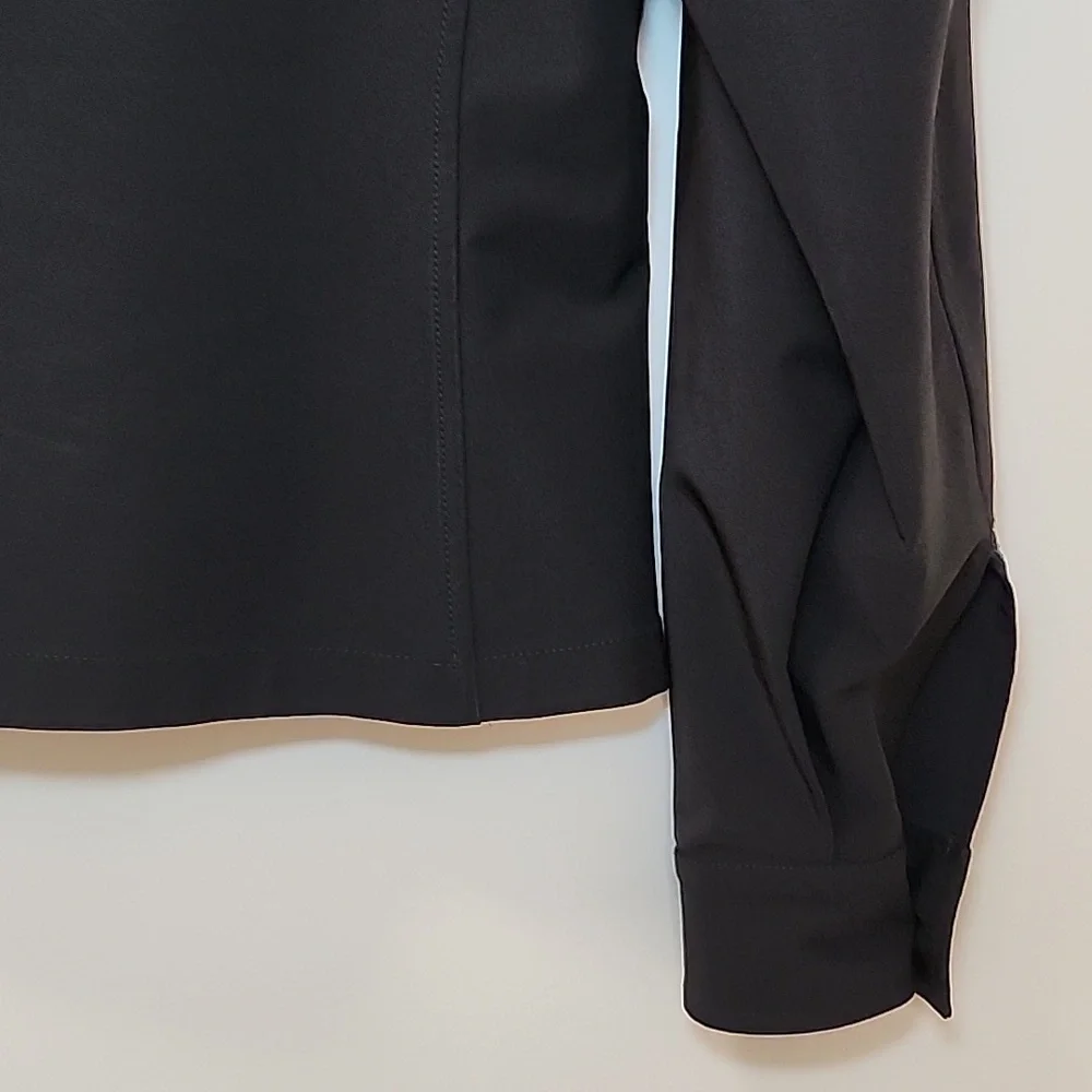 Prada Classic Black Women's Button-Up Shirt Sz 40/ Large - Picture 14 of 16